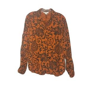 Vintage John Henry Editions Women's Long Sleeve Button Up Shirt 90's Size 14